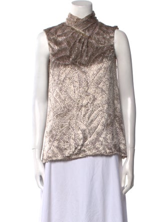 Jason Wu Mock Neck Sleeveless Top