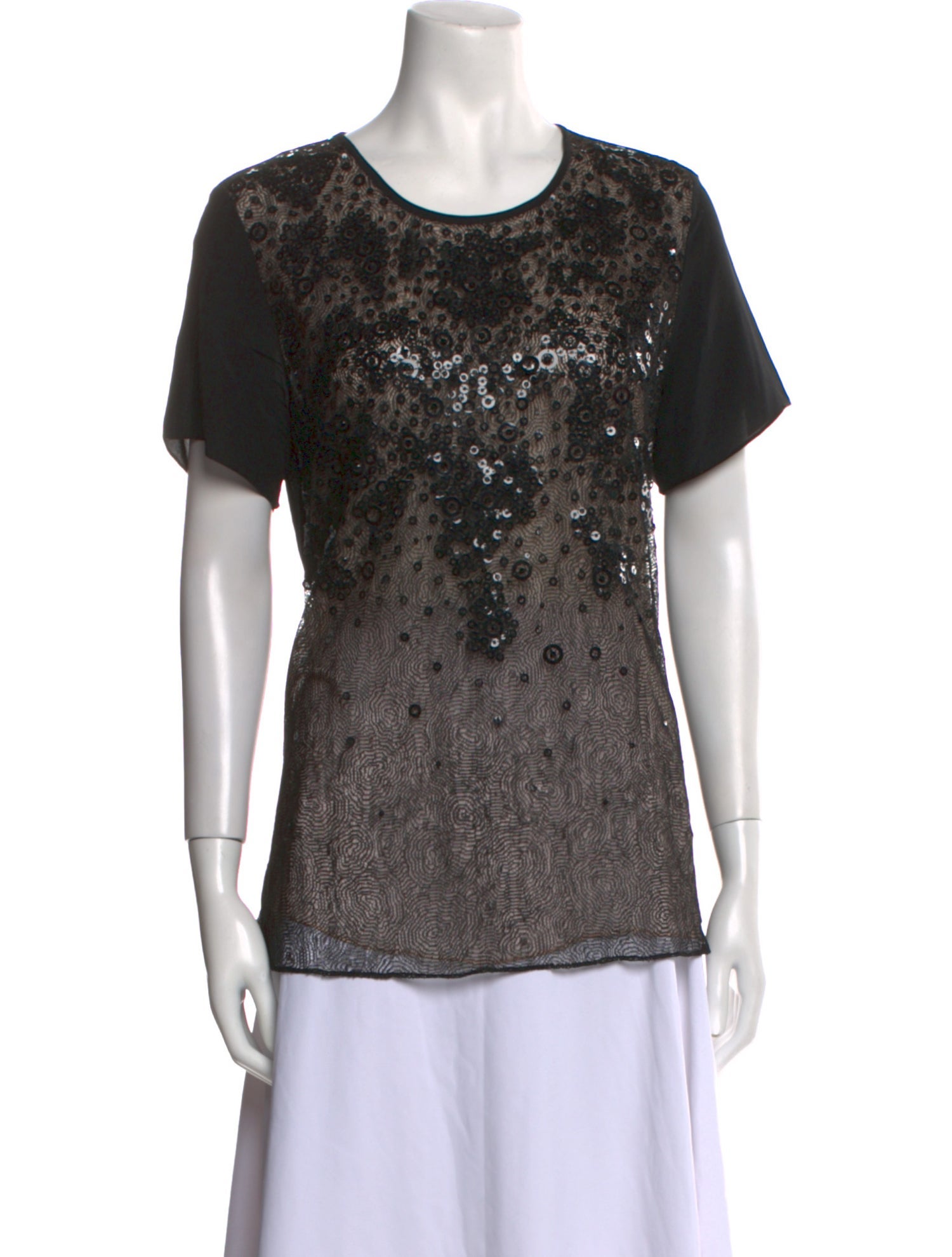 Jason Wu Scoop Neck Short Sleeve T-Shirt