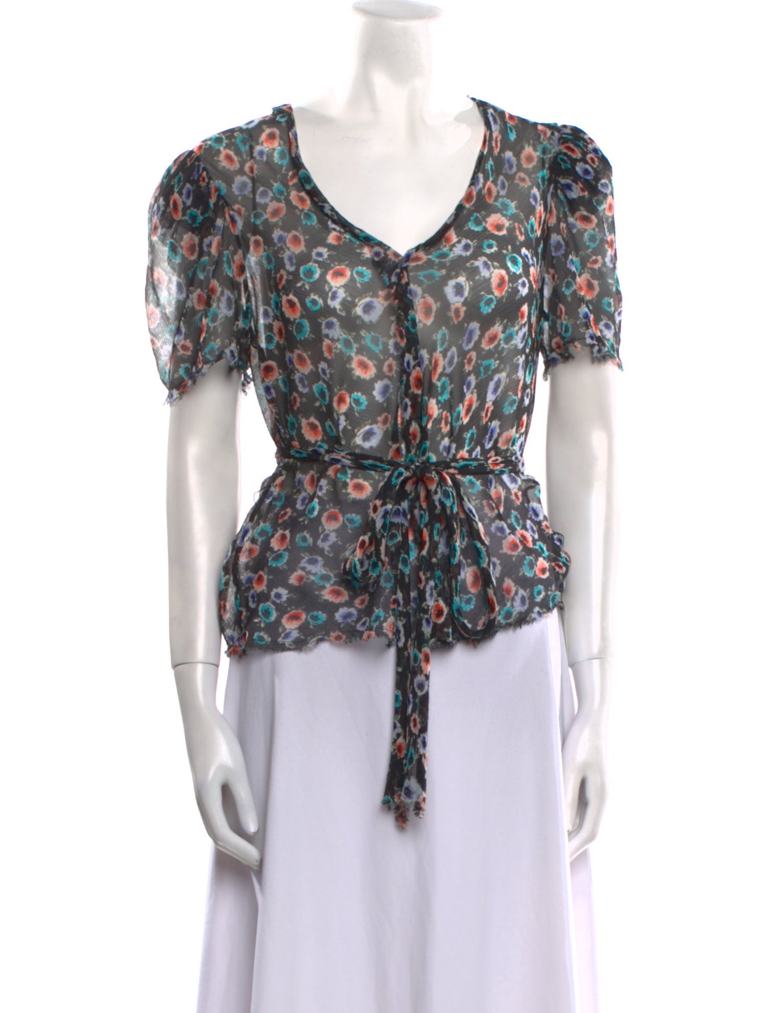 Jason Wu Silk Floral Print Blouse