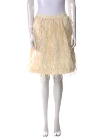 Jason Wu Feather Trim Mini Skirt