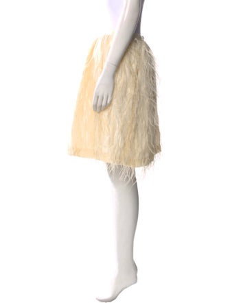 Jason Wu Feather Trim Mini Skirt