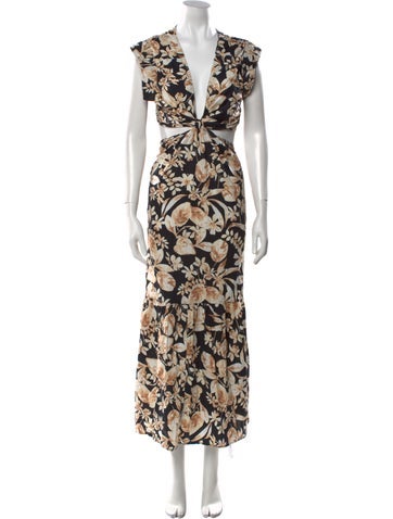 Jason Wu Dresses Floral Print Long Dress L