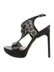 Jason Wu Patent Leather Crystal Embellishments T-Strap Sandals