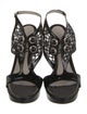Jason Wu Patent Leather Crystal Embellishments T-Strap Sandals