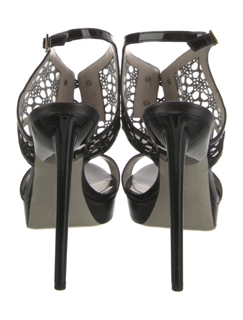 Jason Wu Patent Leather Crystal Embellishments T-Strap Sandals