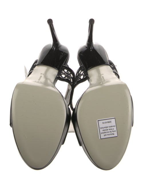 Jason Wu Patent Leather Crystal Embellishments T-Strap Sandals