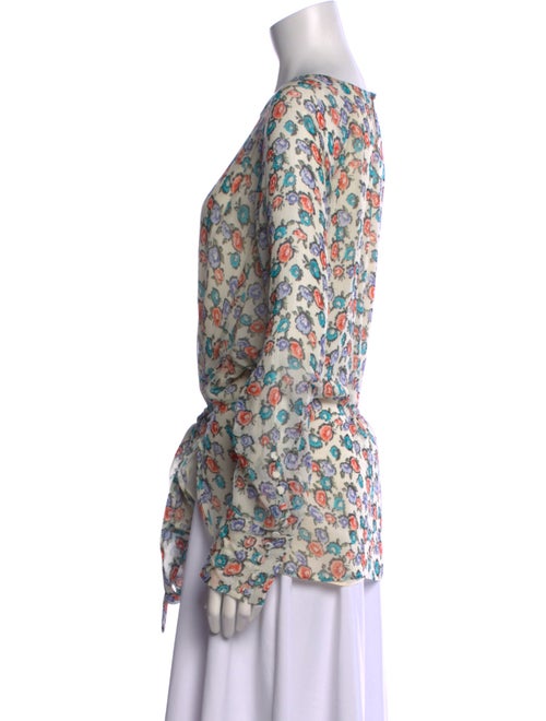 Jason Wu Floral Print Scoop Neck Blouse