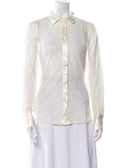 Jason Wu Long Sleeve Button-Up Top