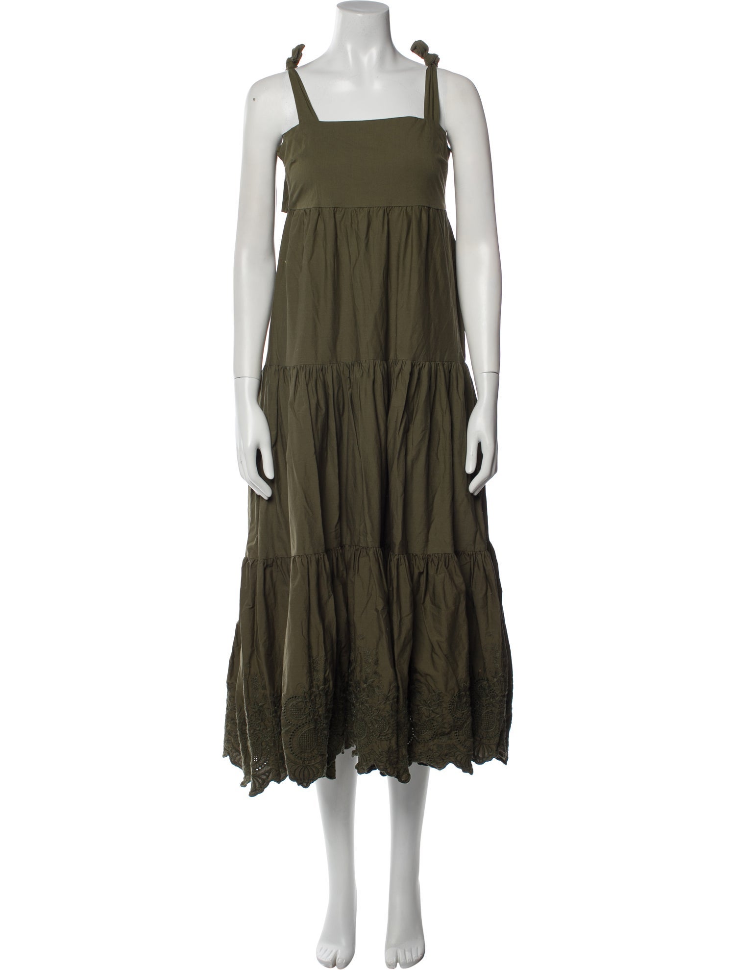 Jason Wu Square Neckline Midi Length Dress