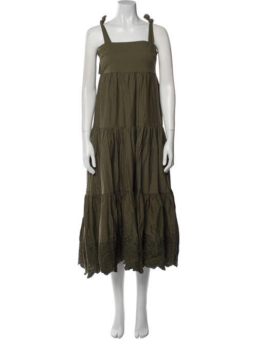 Jason Wu Square Neckline Midi Length Dress