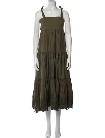 Jason Wu Dresses Square Neckline Midi Length Dress M