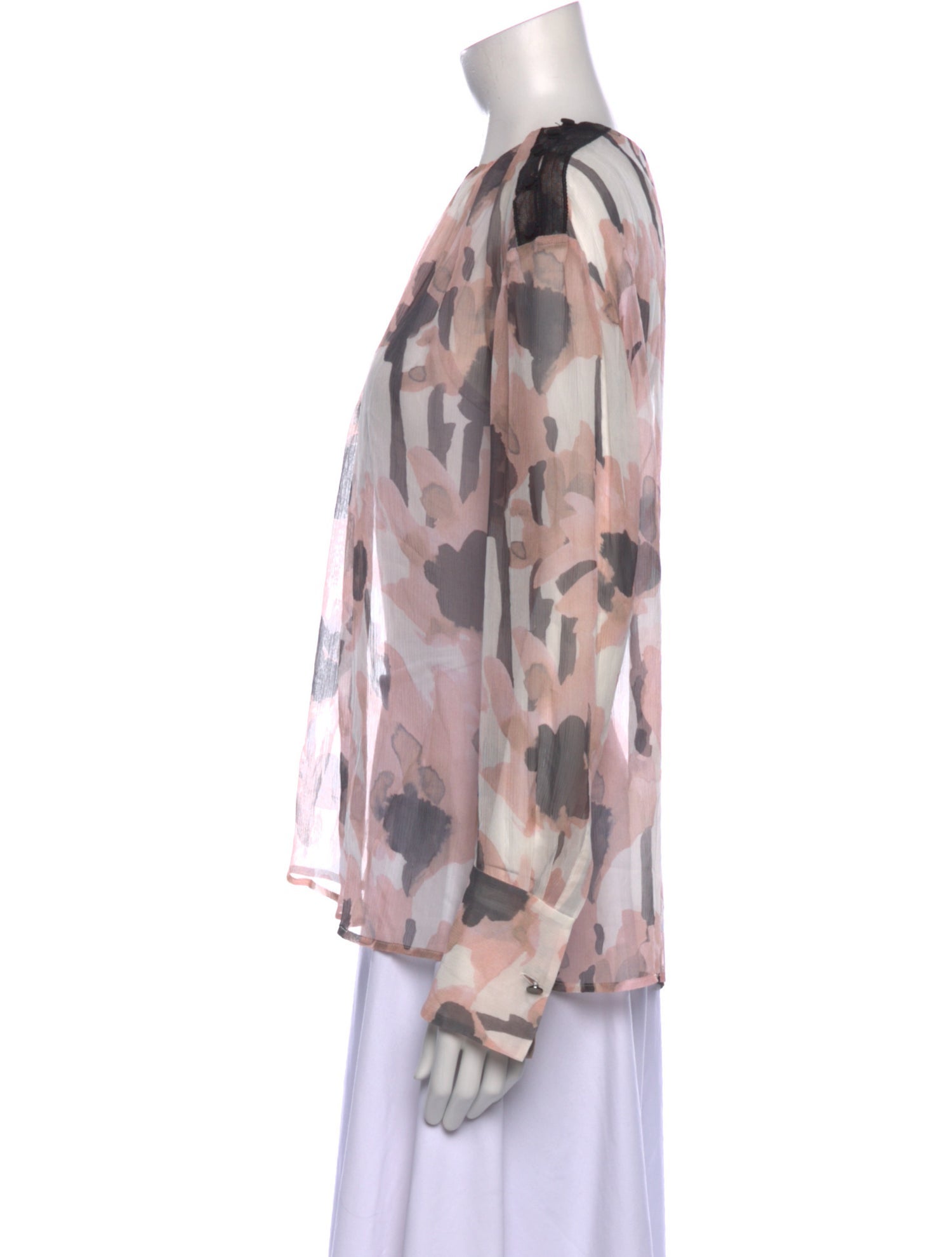 Jason Wu Printed Scoop Neck Blouse