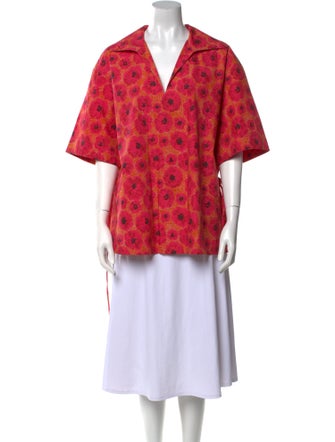 Jason Wu Printed Short Sleeve Polo