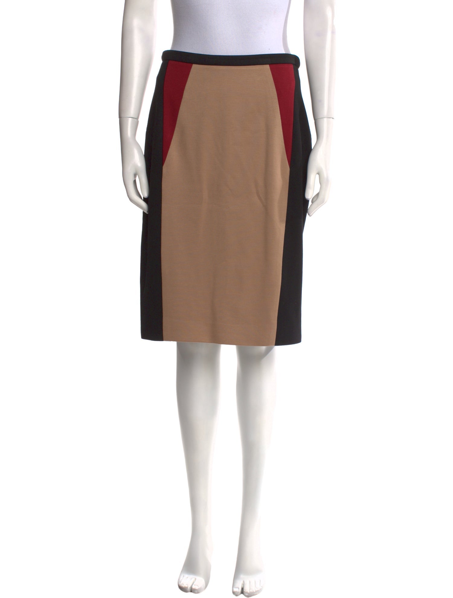 Jason Wu Colorblock Pattern Knee-Length Skirt