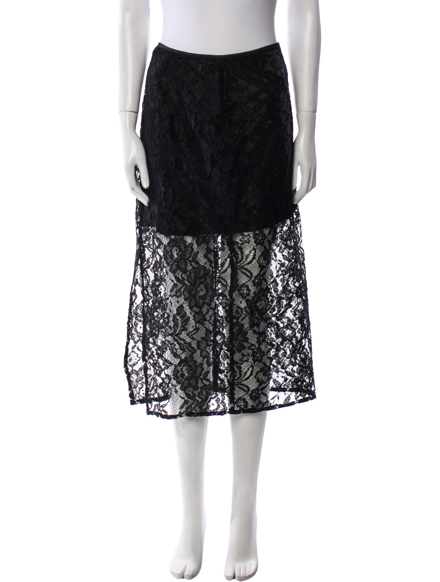 Jason Wu Lace Pattern Midi Length Skirt