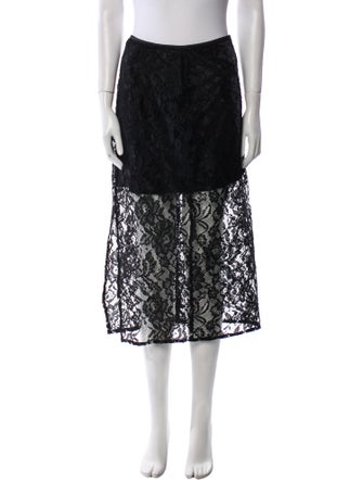 Jason Wu Lace Pattern Midi Length Skirt