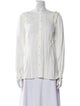 Jason Wu Crew Neck Long Sleeve Button-Up Top