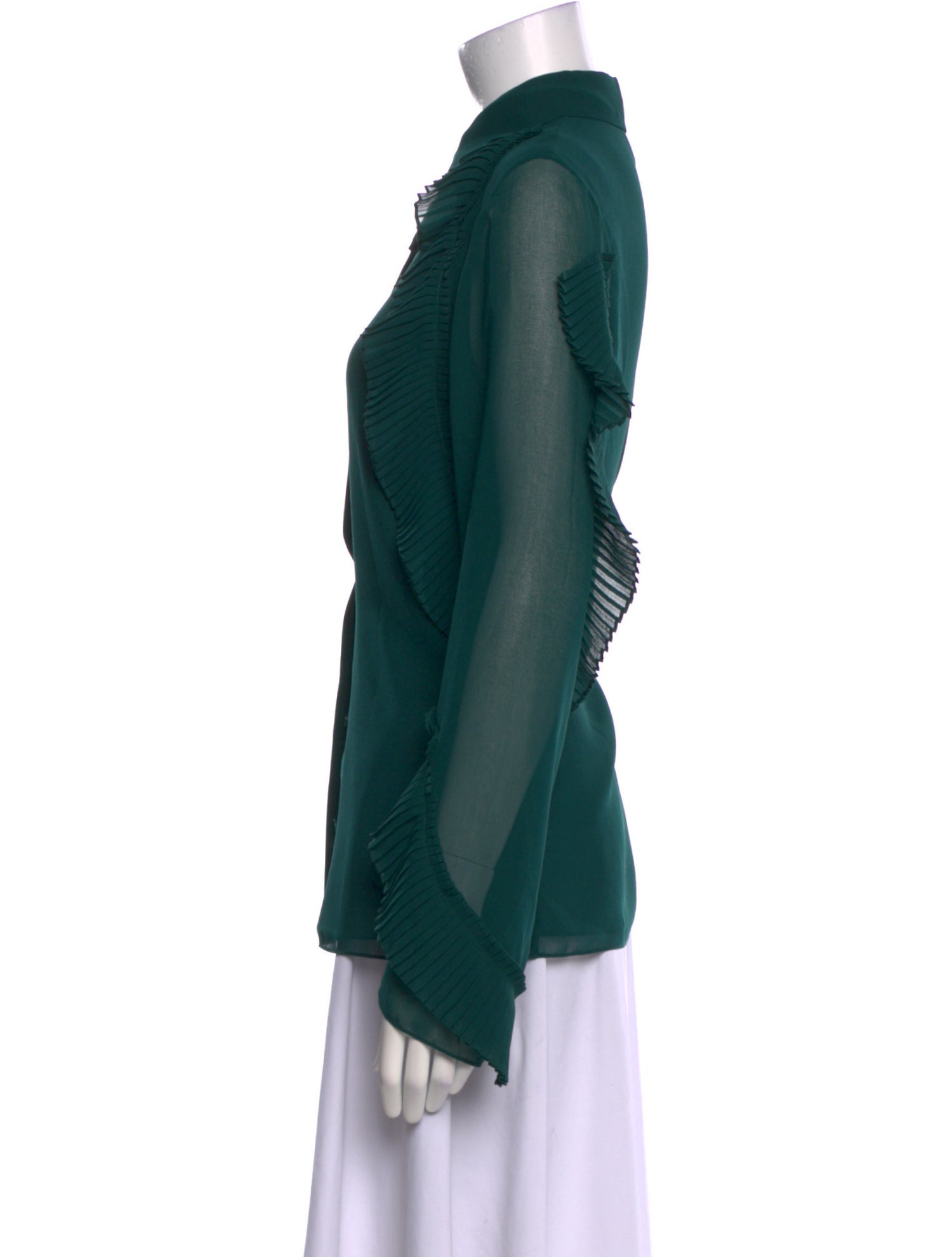 Jason Wu Long Sleeve Button-Up Top