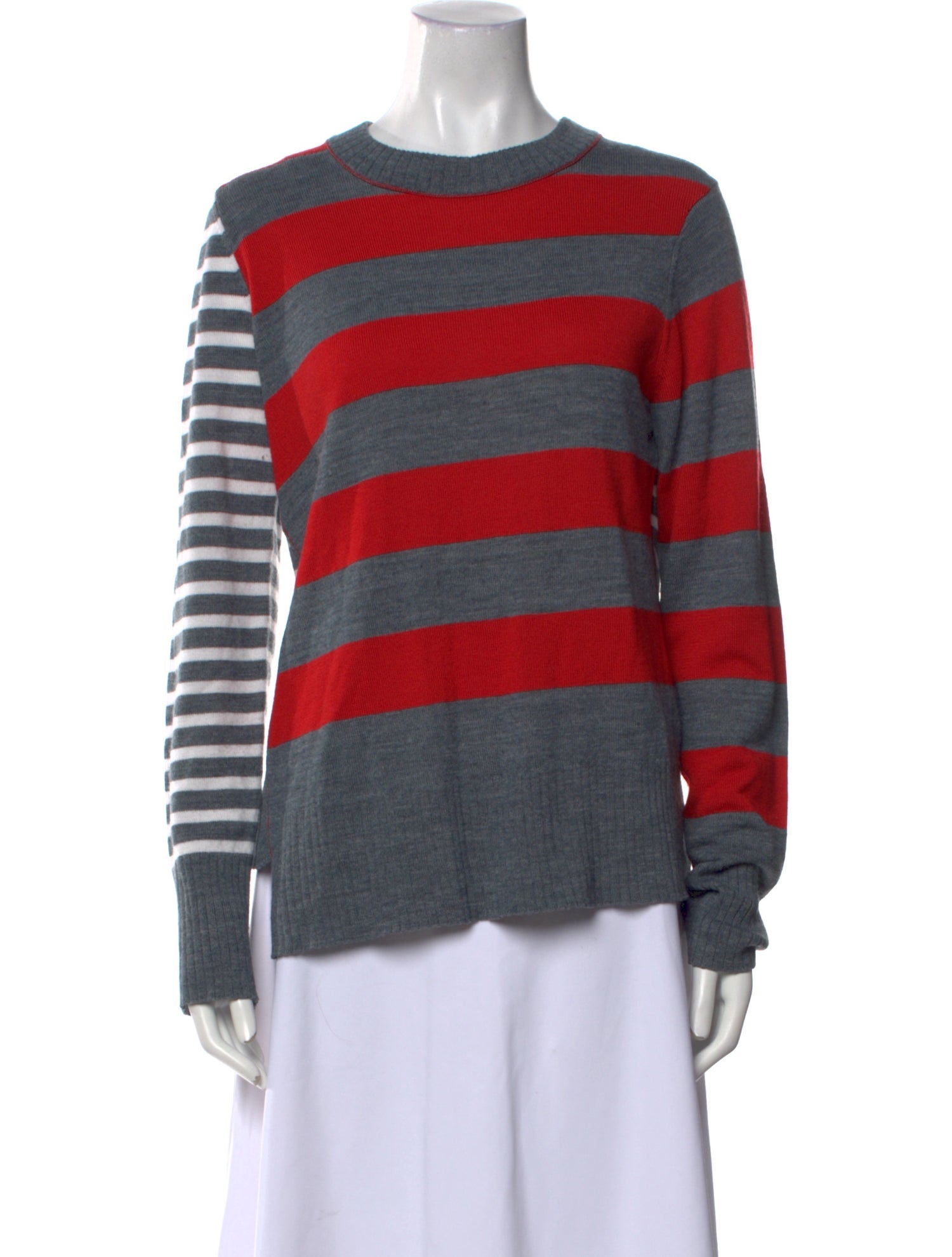 Jason Wu Striped Crew Neck Sweater