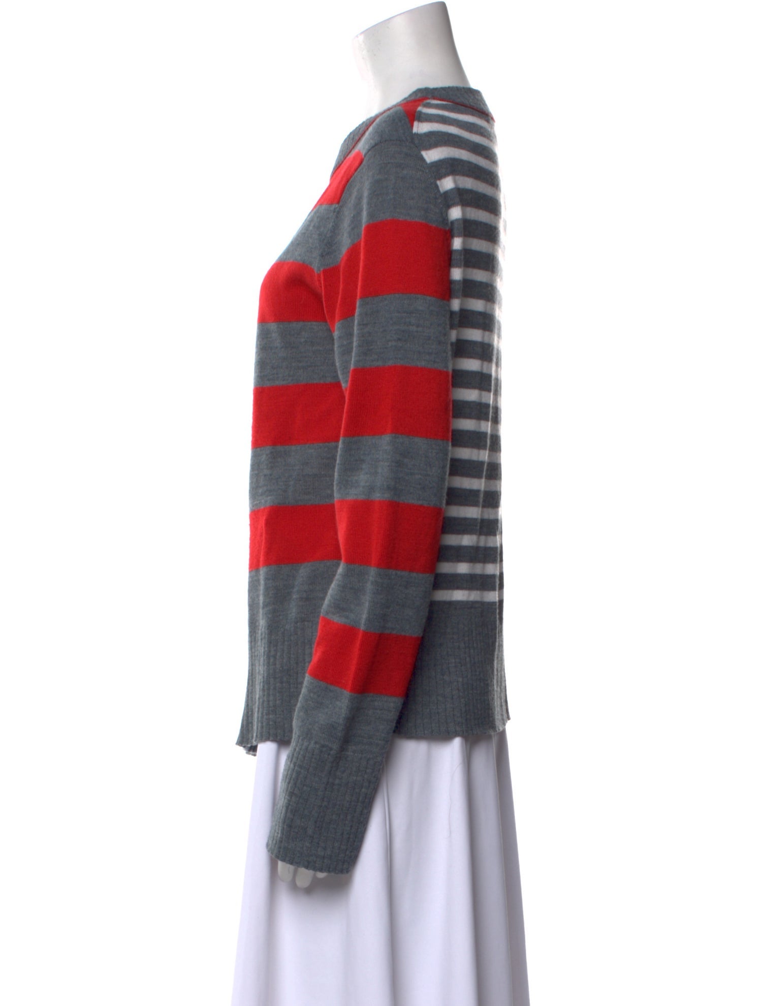 Jason Wu Striped Crew Neck Sweater