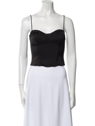 Jason Wu Square Neckline Sleeveless Crop Top