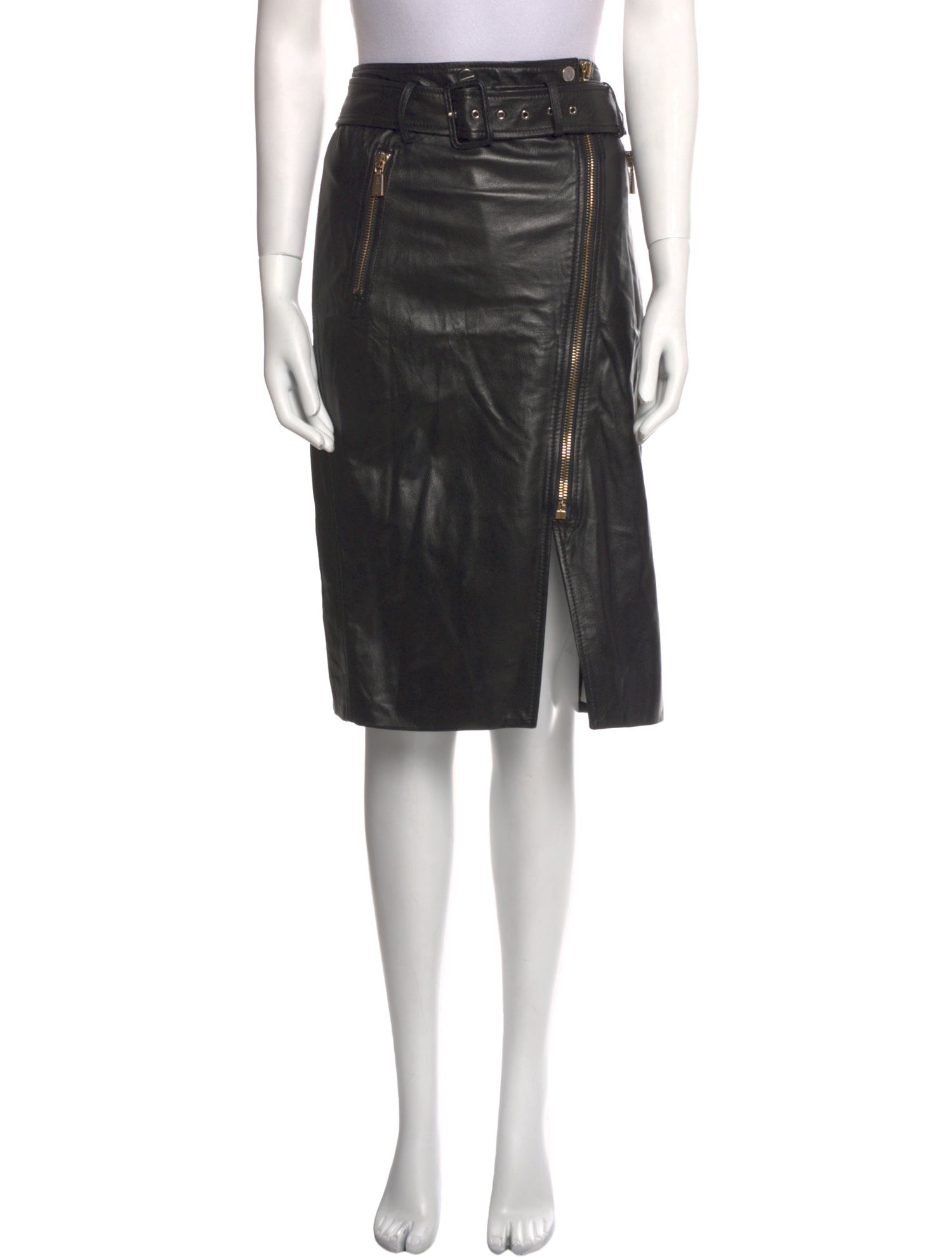Jason Wu Leather Knee-Length Skirt