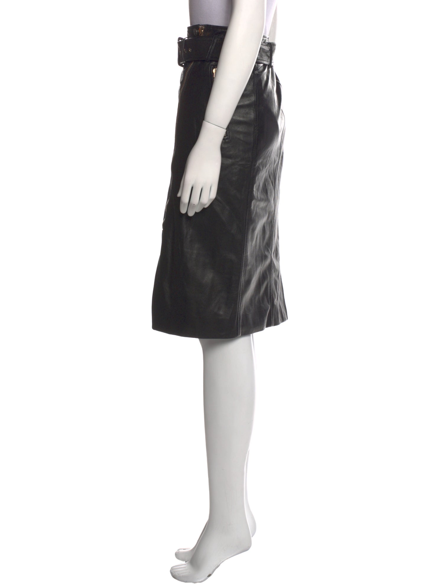 Jason Wu Leather Knee-Length Skirt