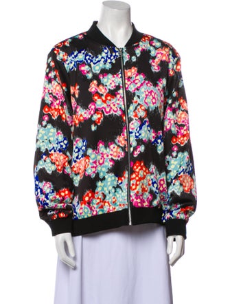 J Jason Wu Floral Print Bomber Jacket