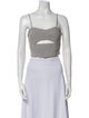 Jason Wu Square Neckline Sleeveless Crop Top