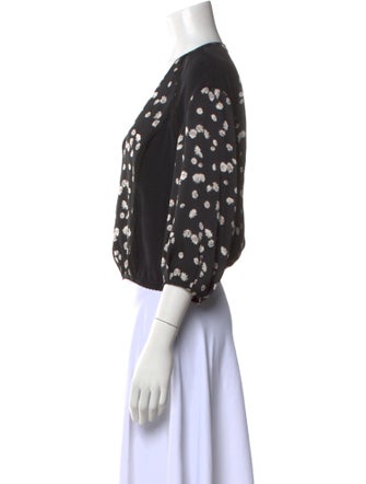 Jason Wu Printed V-Neck Crop Top