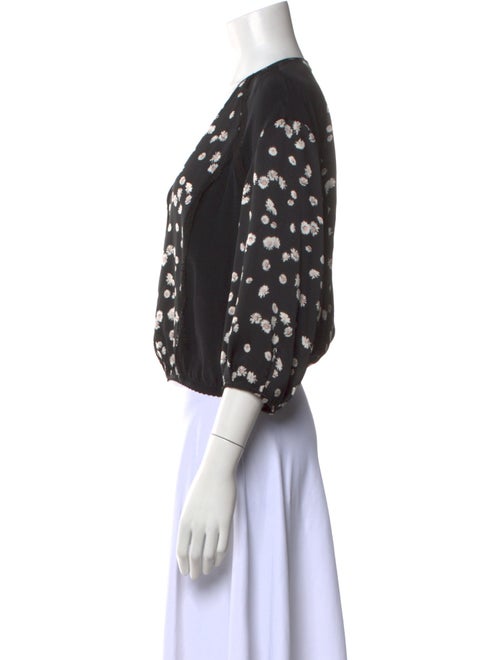 Jason Wu Printed V-Neck Crop Top