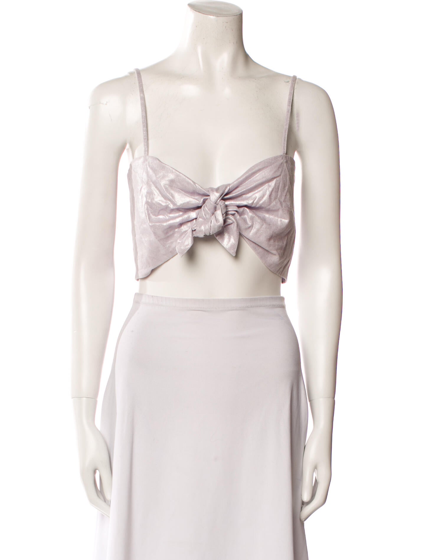 Jason Wu Linen Square Neckline Crop Top
