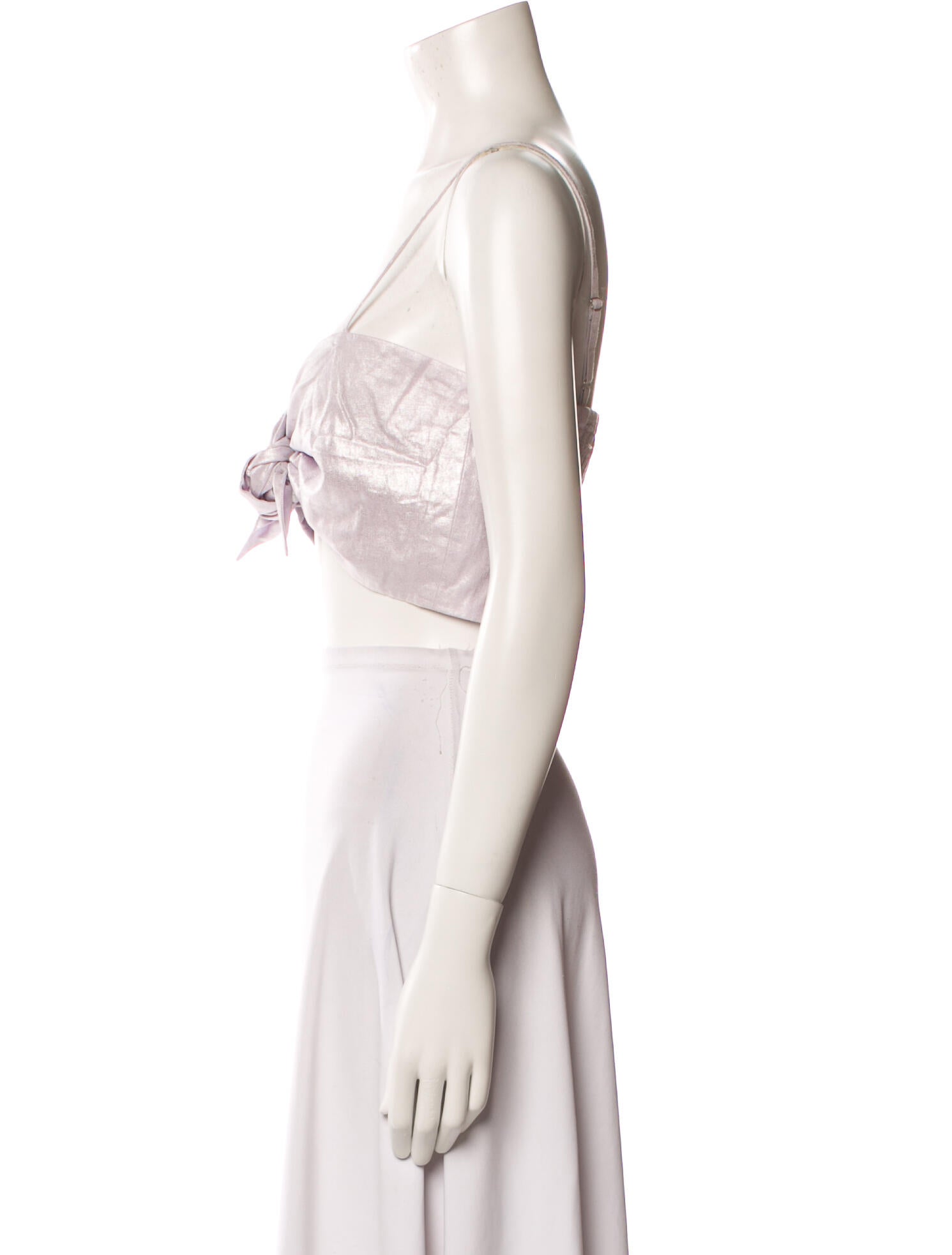 Jason Wu Linen Square Neckline Crop Top