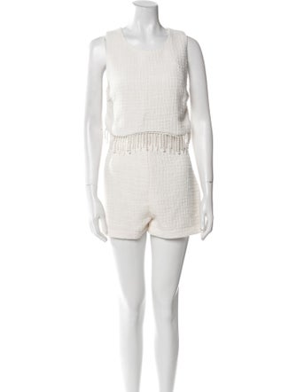 Jason Wu Tweed Pattern Beaded Accents Short Set