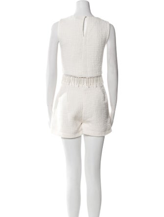 Jason Wu Tweed Pattern Beaded Accents Short Set