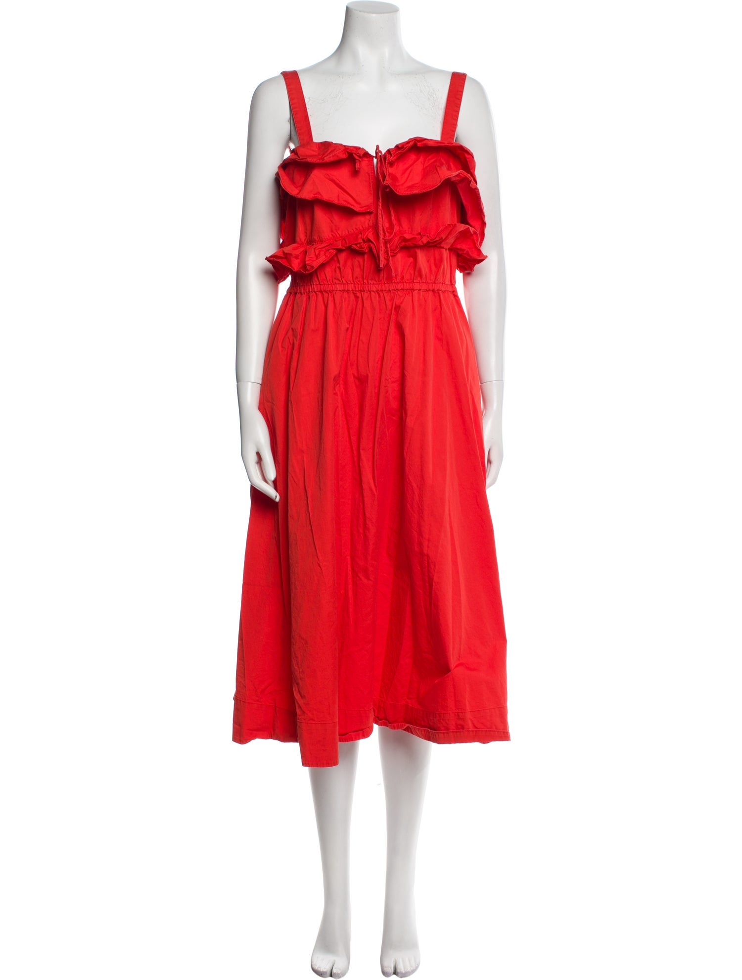 Jason Wu Square Neckline Midi Length Dress