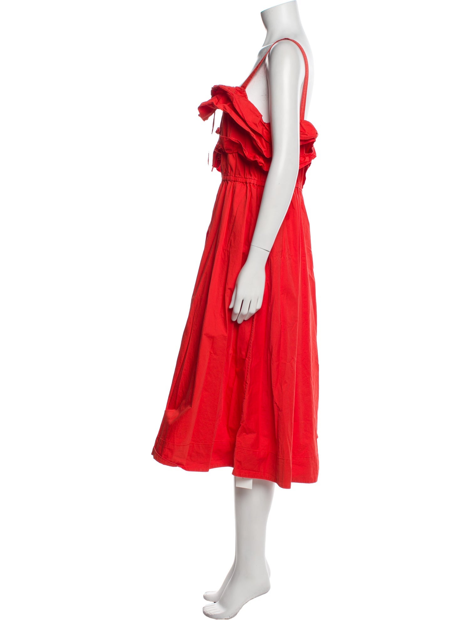 Jason Wu Square Neckline Midi Length Dress