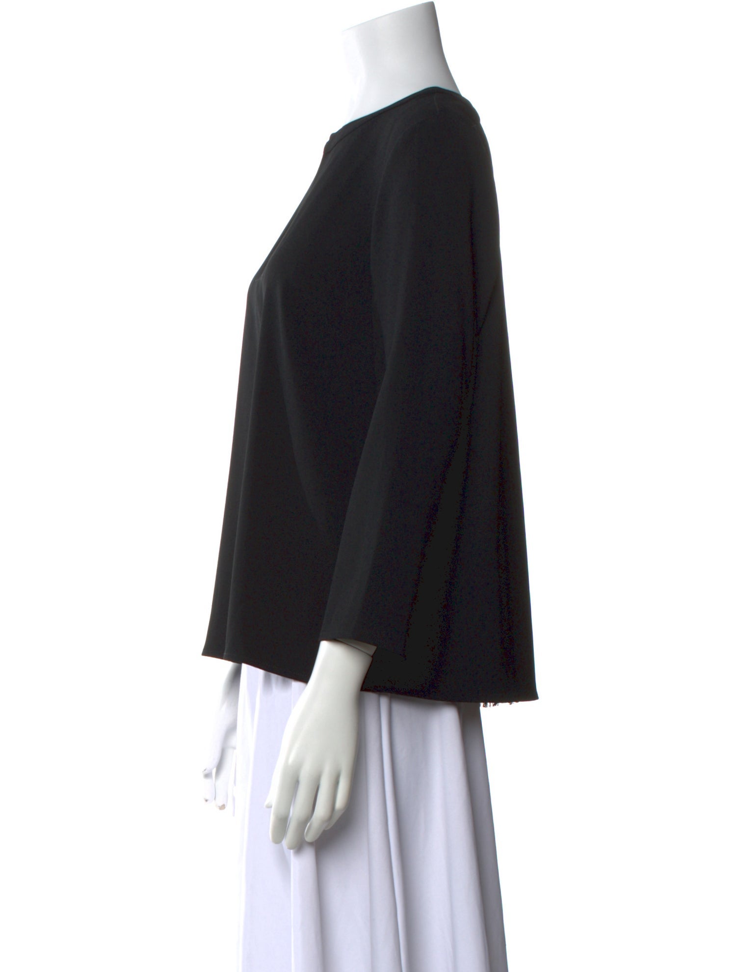 Jason Wu V-Neck Three-Quarter Sleeve Blouse