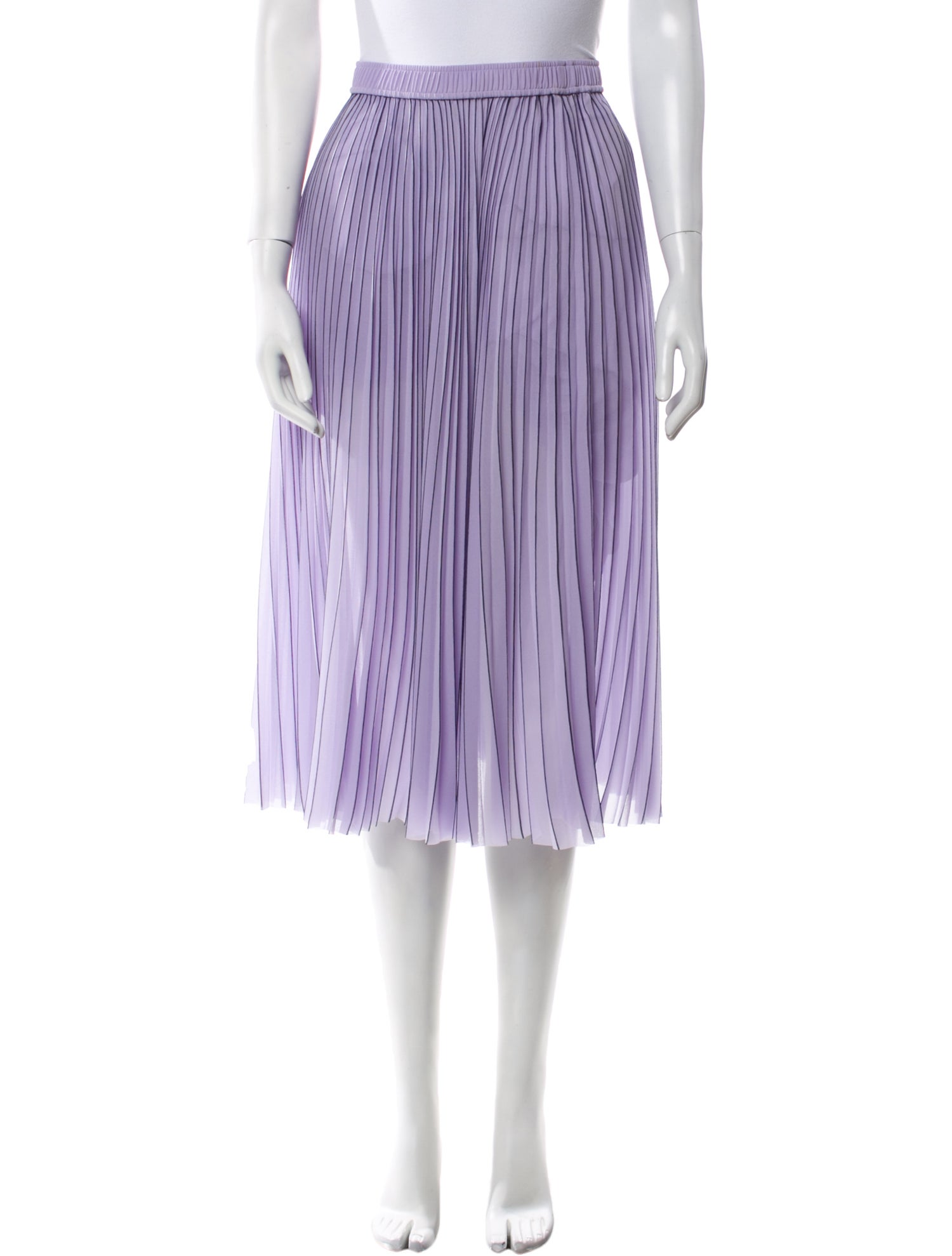 Jason Wu Pleated Accents Knee-Length Skirt