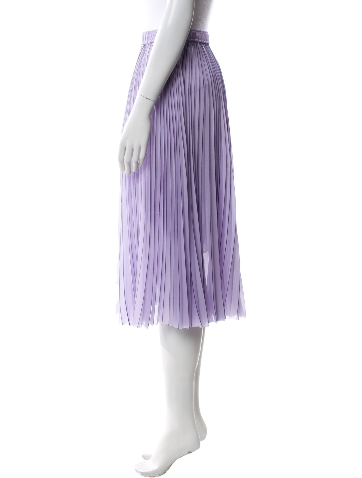 Jason Wu Pleated Accents Knee-Length Skirt