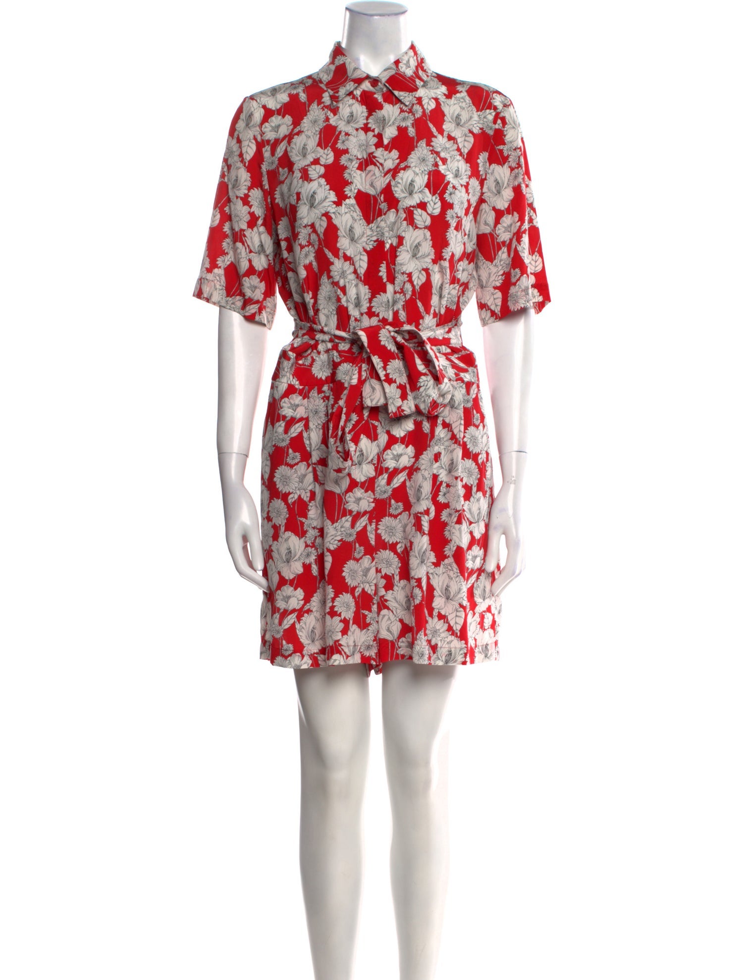 Jason Wu Silk Floral Print Romper