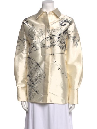 Jason Wu Wool Printed Button-Up Top