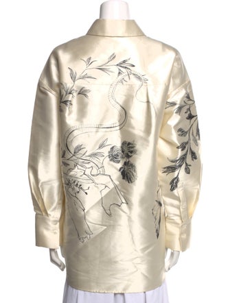 Jason Wu Wool Printed Button-Up Top