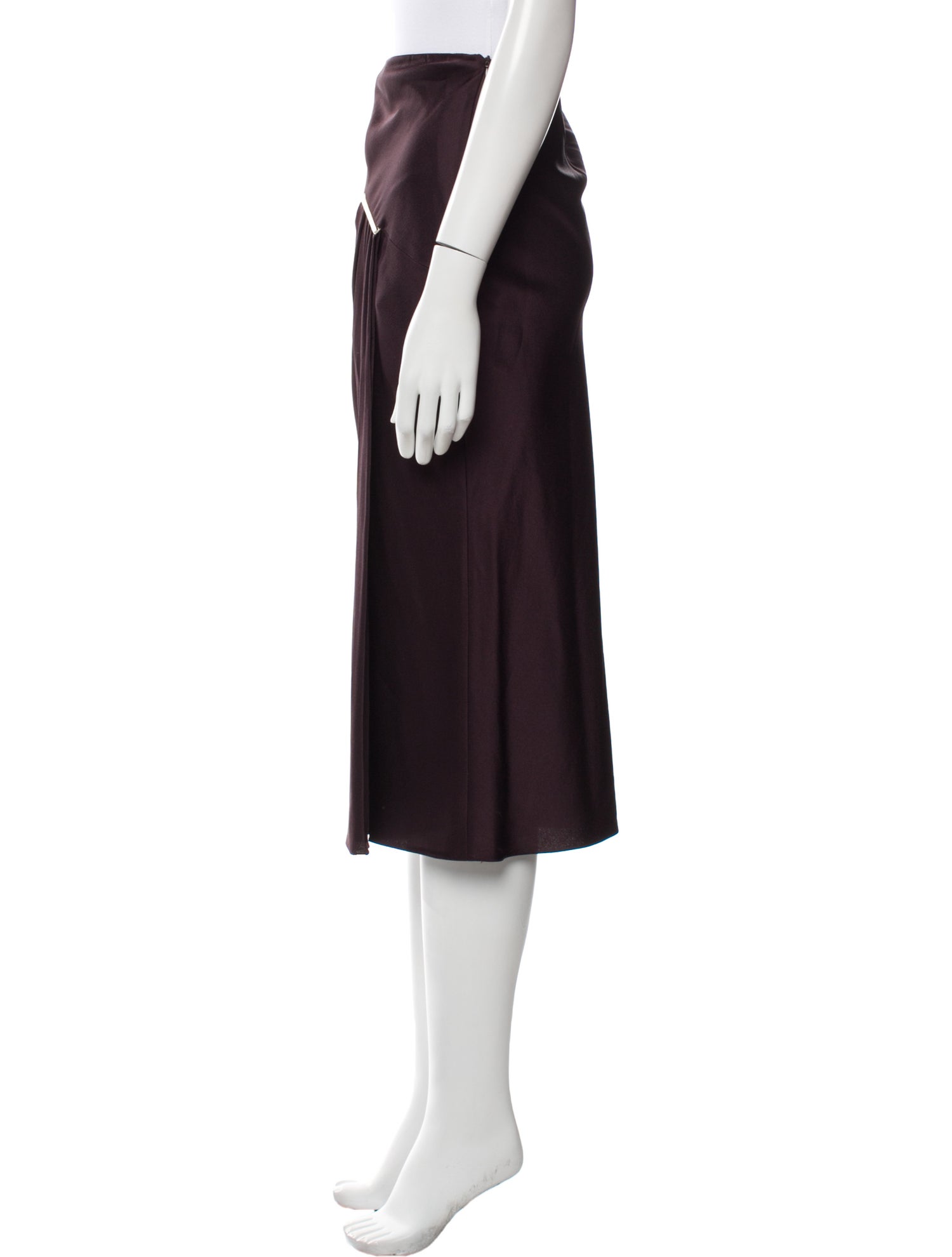 Jason Wu Pleated Accents Midi Length Skirt