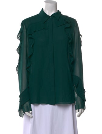 Jason Wu Long Sleeve Button-Up Top