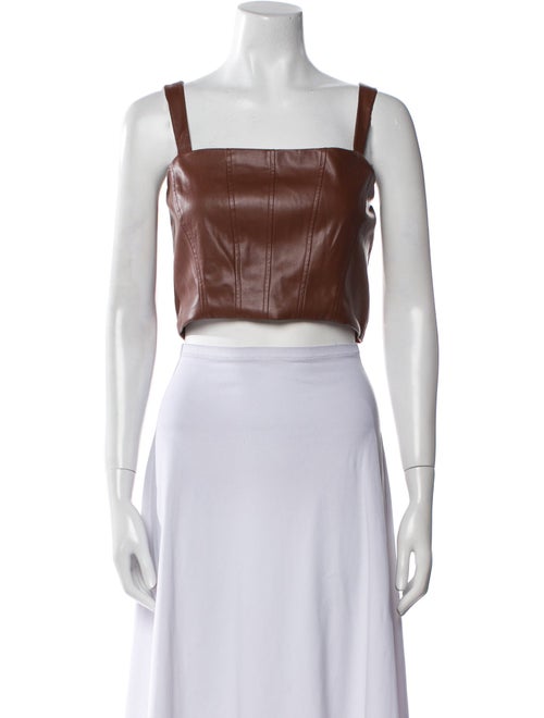 Jason Wu Square Neckline Sleeveless Crop Top