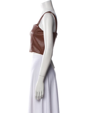 Jason Wu Square Neckline Sleeveless Crop Top