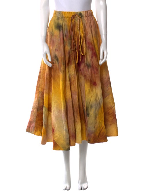 Jason Wu Tie-Dye Print Midi Length Skirt