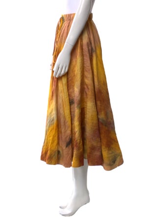 Jason Wu Tie-Dye Print Midi Length Skirt