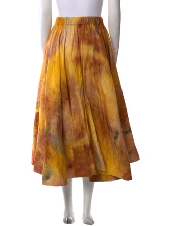 Jason Wu Tie-Dye Print Midi Length Skirt